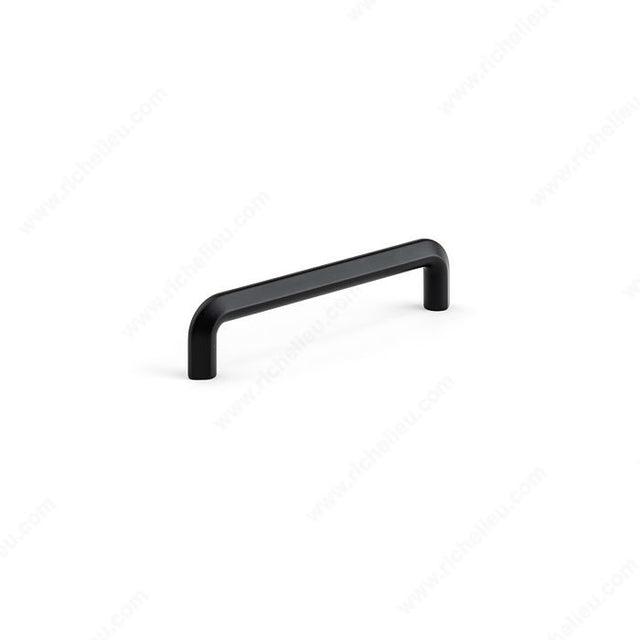 Richelieu MN495Z96E228 Contemporary Metal Pull - MN495Z, Matte Black, 3 25/32 in, 4 1/4 in