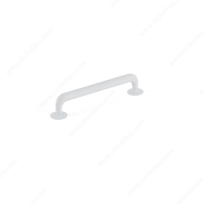 Richelieu MN899Z160E229 Contemporary Metal Pull - MN899Z, Matte White, 6 5/16 in, 7 15/32 in