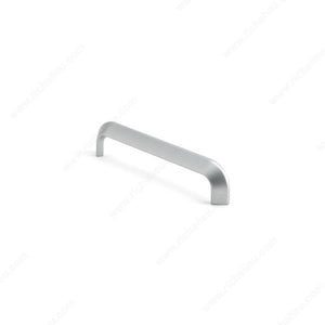 Richelieu MN1174Z96E101 Contemporary Metal Pull - MN1174Z, Matte Chrome / Matte Metalized Aluminum, 3 25/32 in, 4 17/32 in