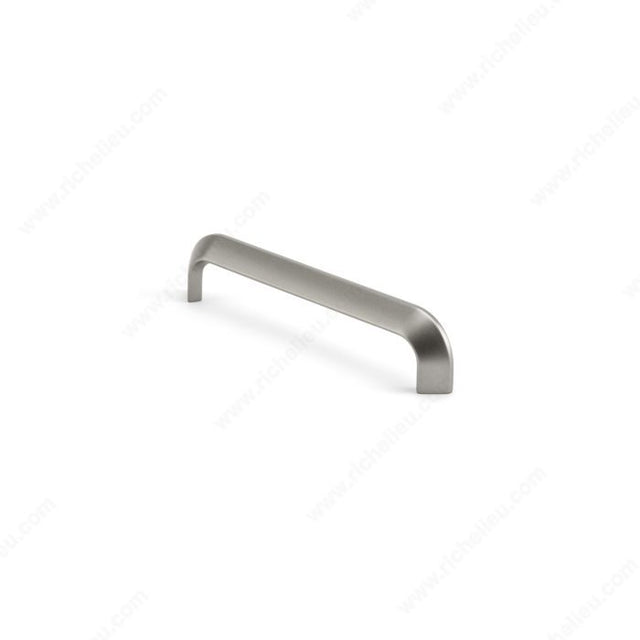 Richelieu MN1174Z96E219 Contemporary Metal Pull - MN1174Z, Matte Metalized Stainless Steel, 3 25/32 in, 4 17/32 in