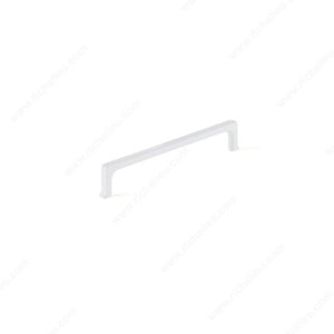 Richelieu MN2461Z160E229 Contemporary Metal Pull - MN2461Z, Matte White, 6 5/16 in, 6 27/32 in