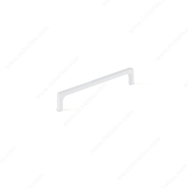 Richelieu MN2461Z160E229 Contemporary Metal Pull - MN2461Z, Matte White, 6 5/16 in, 6 27/32 in
