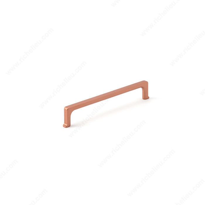 Richelieu MN2461Z160E390 Contemporary Metal Pull - MN2461Z, Cooper Copper, 6 5/16 in, 6 27/32 in
