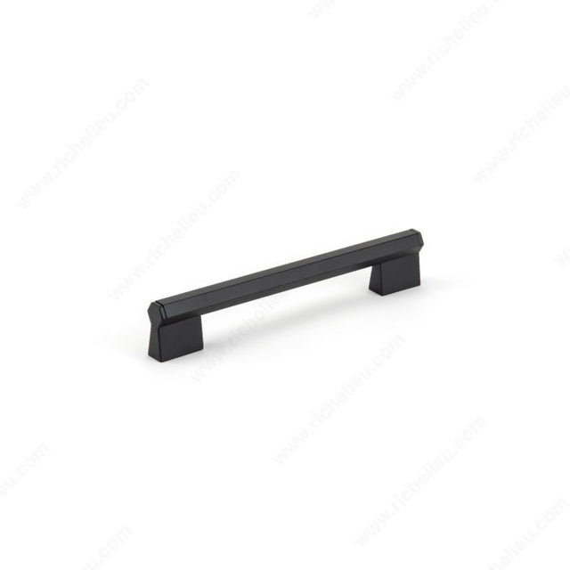 Richelieu MN2487Z96E228 Contemporary Metal Pull - MN2487Z, Matte Black, 3 25/32 in, 4 31/32 in