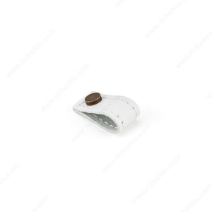Richelieu CI232U38U125 Contemporary Leather Pull - CI232U, Matte White / Matte Shaded Bronze, 23/32 in, 1 1/2 in