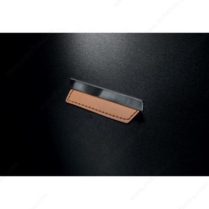 Richelieu MN2426Z120U102 Contemporary Leather and Metal Recessed Pull - MN2426Z, Matte Black / Black Nickel