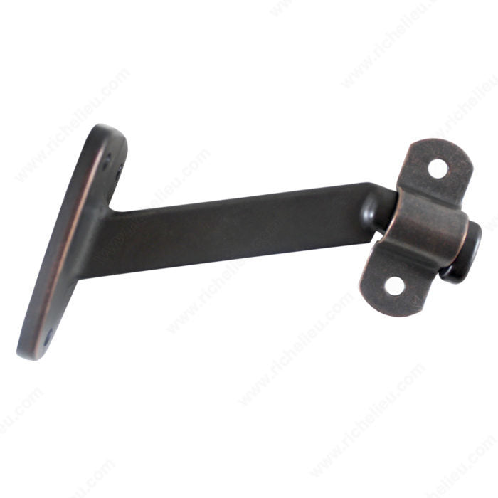 Onward 2284ANV Heavy-Duty Aluminum Bracket with Extended Arm for Wood Handrail - 4 1/16 in (103.18 mm), Antique Nickel