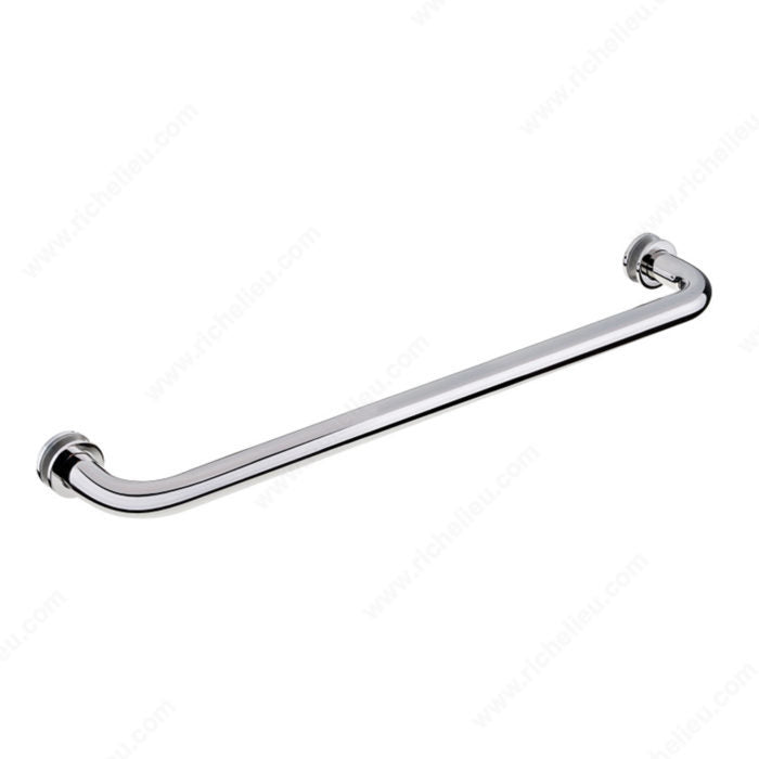 Richelieu SDTRDS07524195 Round Tubular Towel Bar with Washers, Rounded Corners, Brushed Nickel, 24 in