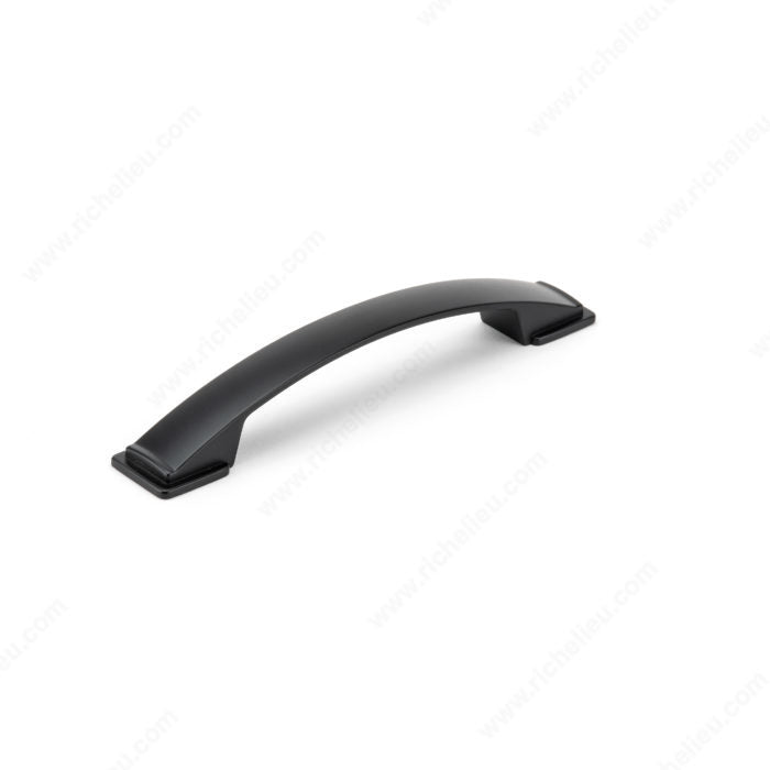 Richelieu BP83235128900 Transitional Metal Pull - 83235, Matte Black, 5 1/32 in, 6 1/2 in, 31/32 in