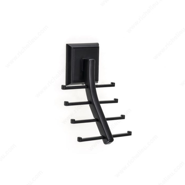 Richelieu RH88847900 Modern Metal Multipurpose Hook - 88847, Matte Black