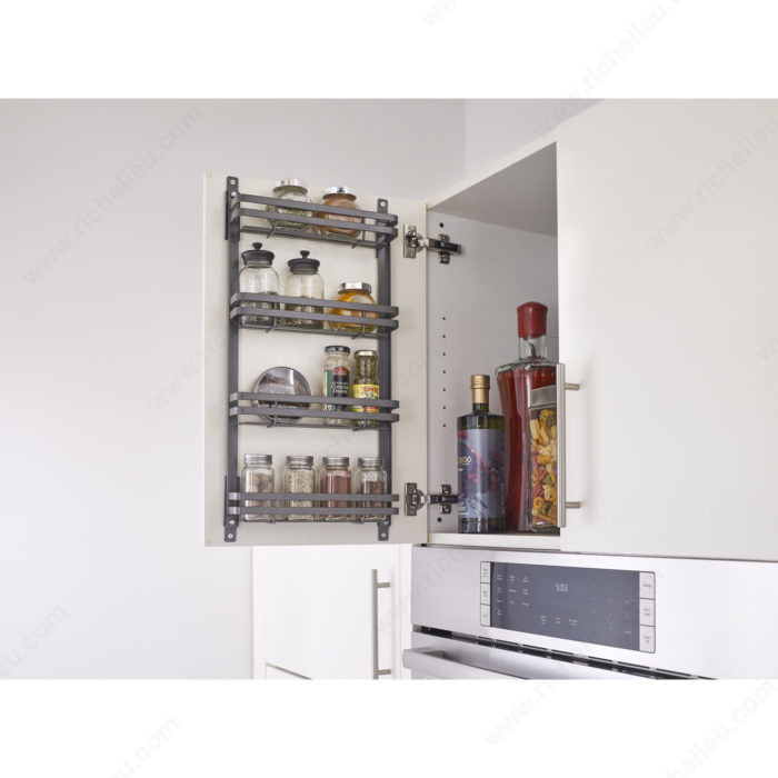 Richelieu 536508FOG Rev-A-Shelf metal Spice Rack, 7 7/8 in
