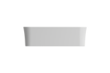 BOCCHI 1476-002-0125 Sottile Rectangle Vessel Fireclay 21.5 in. with Matching Drain Cover in Matte White