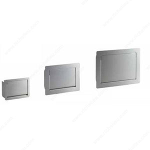 Sugatsune 7555180170 Rectangular Trash Chute with Lid, 8 7/32 in, 6 3/32 in, 8 19/32 in, 6 15/32 in