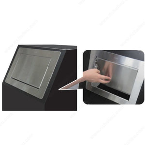 Sugatsune 7555180170 Rectangular Trash Chute with Lid, 8 7/32 in, 6 3/32 in, 8 19/32 in, 6 15/32 in
