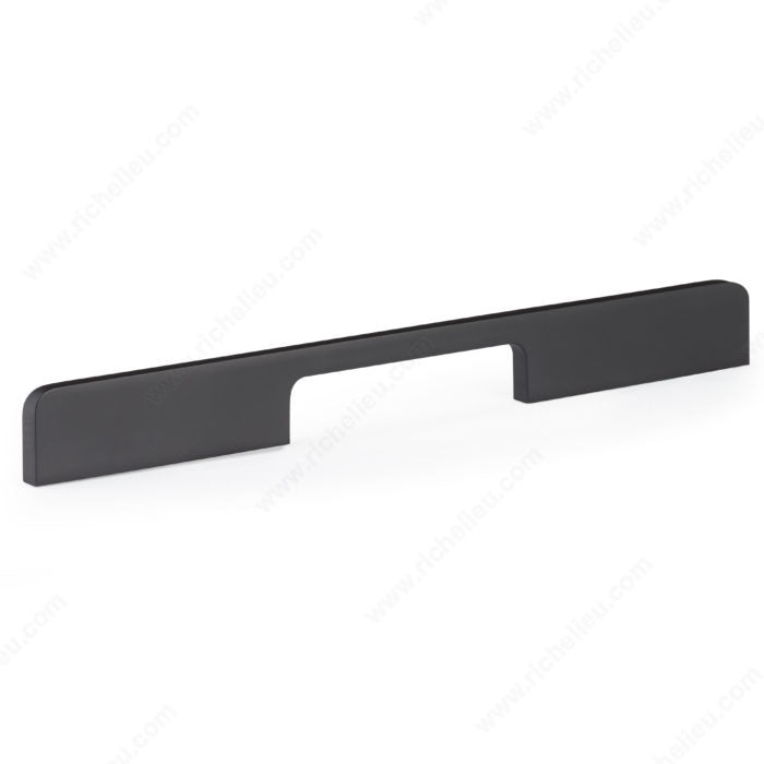 Richelieu BP73096900 Modern Metal Pull - 730, Matte Black, Multiple Center-to-Center Options, 3 25/32 to 5 1/32 in, 5 5/16 in