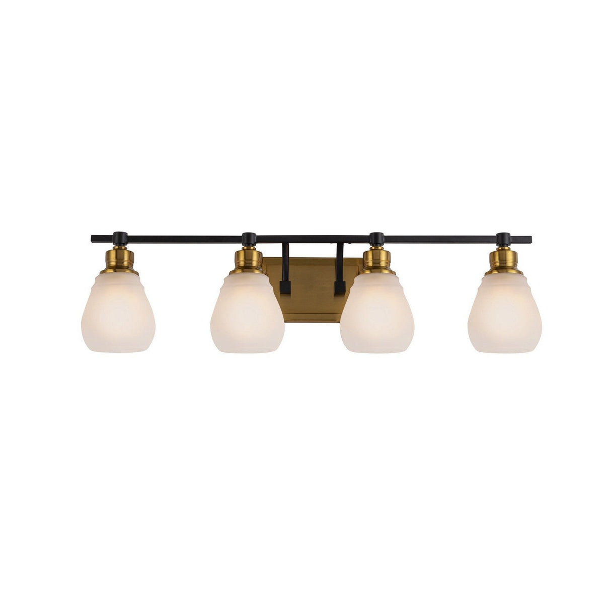 Nelson Bathroom Vanity Light - Brass & Black / 4-Light