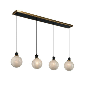 Gem Linear Chandelier - Glossy White
