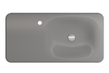 BOCCHI 1490-006-0126 Fenice Wall-Mounted Sink Fireclay 35.5 in. 1-Hole in Matte Gray