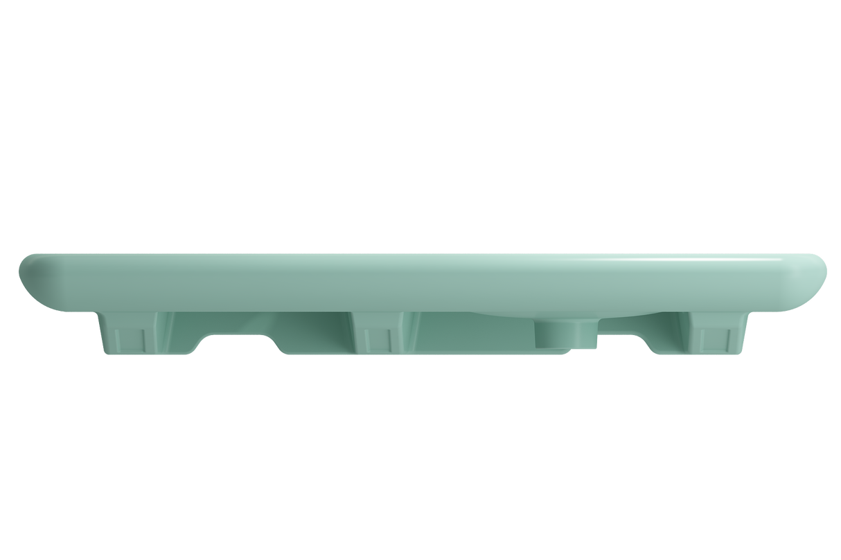 BOCCHI 1490-033-0126 Fenice Wall-Mounted Sink Fireclay 35.5 in. 1-Hole in Matte Mint Green