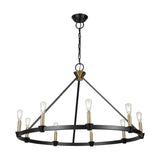 Notting Hill Chandelier - Black and Brushed Brass / 36.00