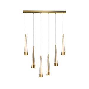 Sunnyvale Linear Multi Light Pendant - Brass