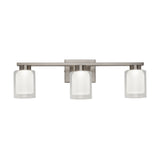 Saville Bathroom Vanity Light - Brushed Nickel / 3-Light