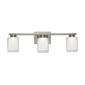 Saville Bathroom Vanity Light - Brushed Nickel / 3-Light