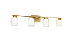 Saville Bathroom Vanity Light - Brass / 4-Light