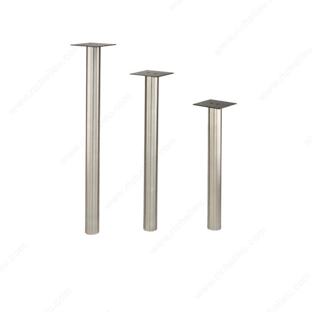 Richelieu 776228170 Stainless Steel Round Leg, 28 in, Dining