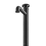 Avallon Single Hole, Single-Handle Wheel, High Arc Bathroom Faucet in Matte Black