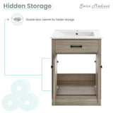 Burdon 24" Bathroom Vanity in Oak