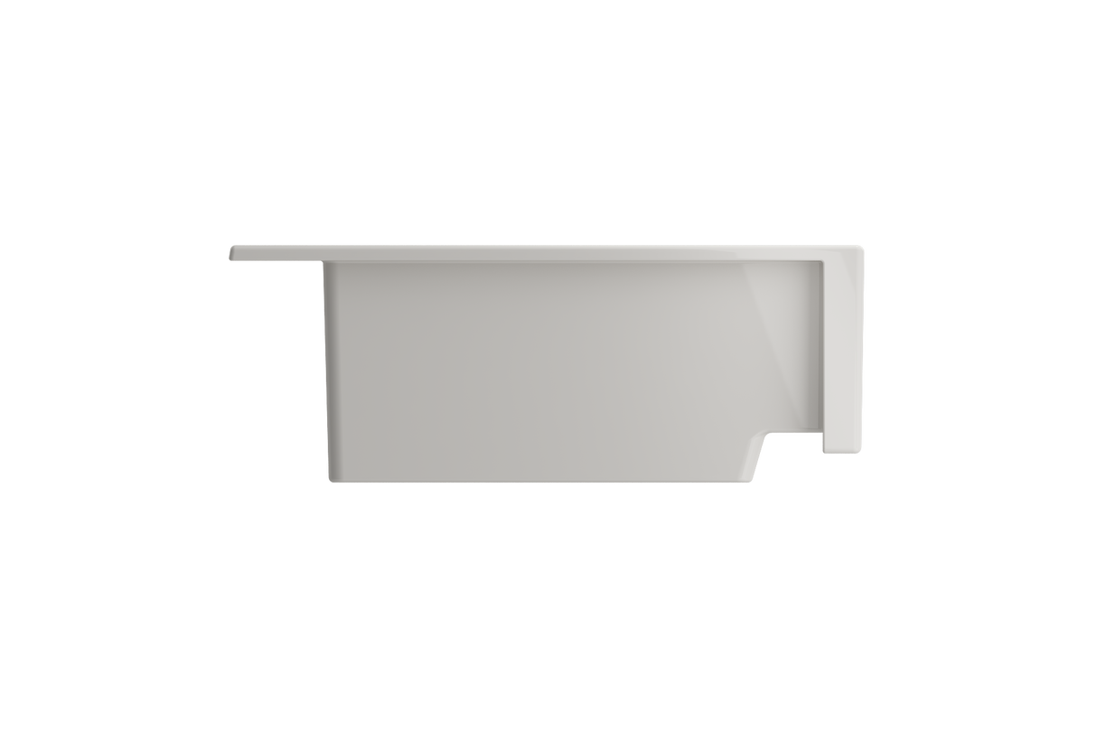 BOCCHI 1501-014-0127 Nuova Apron Front Drop-In Fireclay 34 in. 50/50 Double Bowl Kitchen Sink with Protective Bottom Grids and Strainers in Biscuit