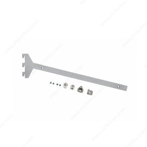 Richelieu 678410100 Angled Lateral Brackets for Shoe Shelves, Aluminum Gray, 3/4 in, 100
