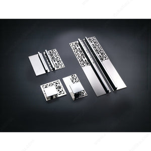 Richelieu 152105140 Modern Metal Pull and Decorative Plate Set - 1521