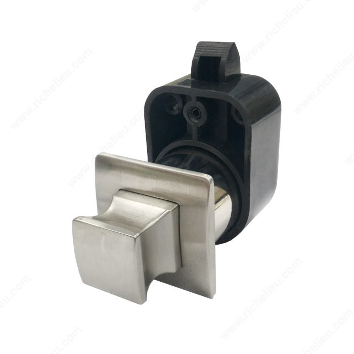 Richelieu 52003140 Square Push Knob with Latch, Chrome
