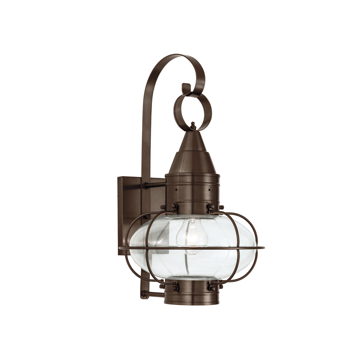 Elk 1512-BR-CL Classic Onion Outdoor Wall Light - Bronze with Clear Glass