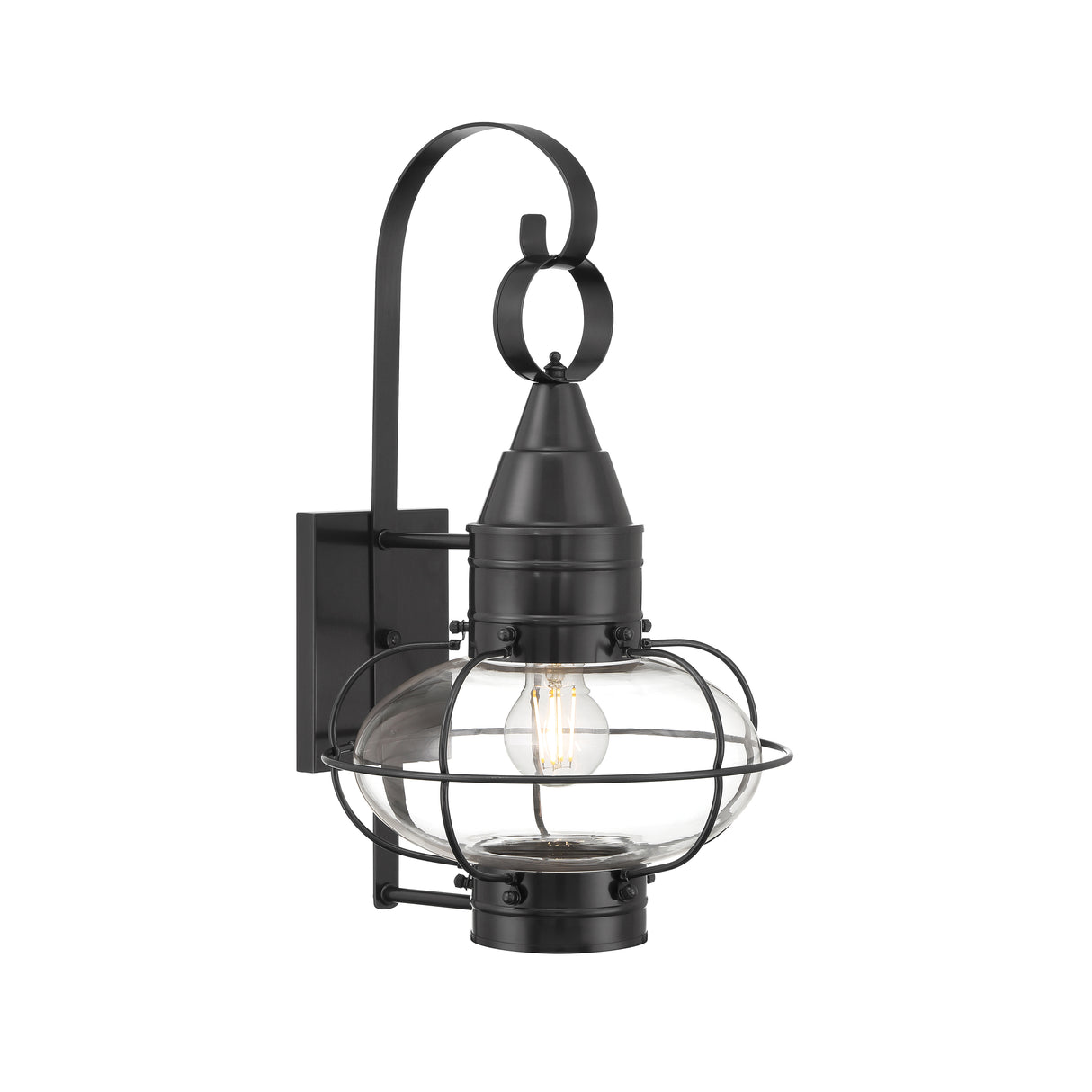 Elk 1512-GM-CL Classic Onion Outdoor Wall Light - Gun Metal with Clear Glass
