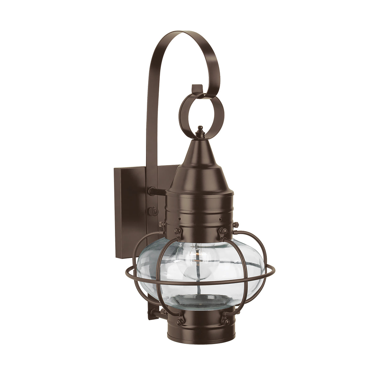 Elk 1513-BR-CL Classic Onion Outdoor Wall Light - Bronze with Clear Glass
