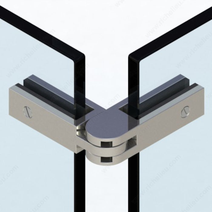 Richelieu SSPFEBADJ1 Adjustable Glass Connector, with Square Ends