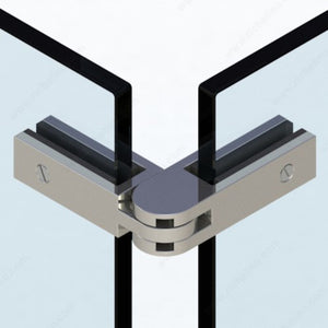 Richelieu SSPFEBADJ1 Adjustable Glass Connector, with Square Ends