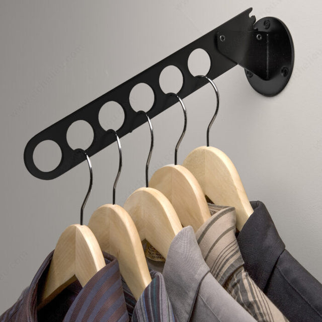 Rev-a-Shelf CLVSLMB1 Rev-A-Shelf Sidelines Tilt Valet Rod, Matte Black, 900
