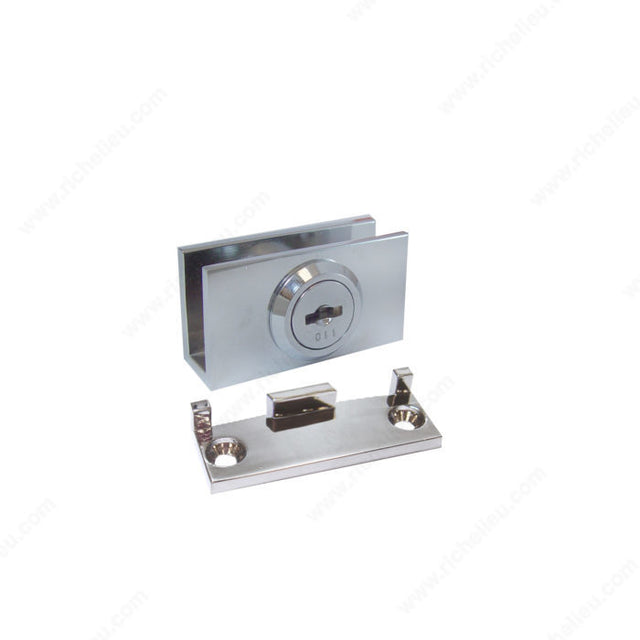 Richelieu BP64105140 Swinging Glass Door Plunger Lock for 5-8mm Glass