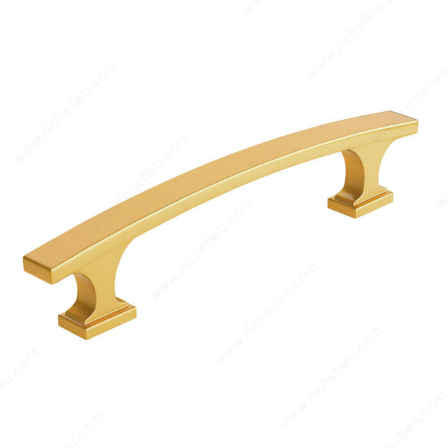 Richelieu BP5254096158 Transitional Metal Pull - 5254, Brushed Aurum Gold, 3 25/32 in, 5 5/32 in, 13/32 in, 8/32 - 25 mm + 50 mm breakaway (Included)