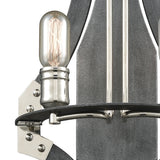 Elk 15230/2 Riveted Plate 20'' High 2-Light Sconce - Silverdust Iron
