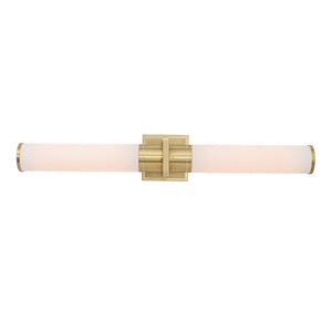 Positano Bathroom Vanity Light - Satin Brass / 29 / White