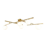 Modena Semi-Flush Mount Light - Plated Brushed Brass