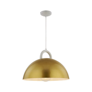 Pantheon Pendant - Gold, White / 15.75
