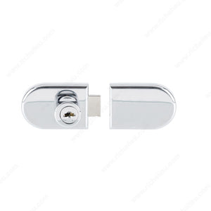 Richelieu UVC408D UV Door Lock and Keeper for Double Doors Rounded Shape