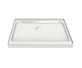 MAAX 101430-000-001-000 Square Base 36 3 in. 36 x 36 Acrylic Alcove Shower Base with Back Center Drain in White