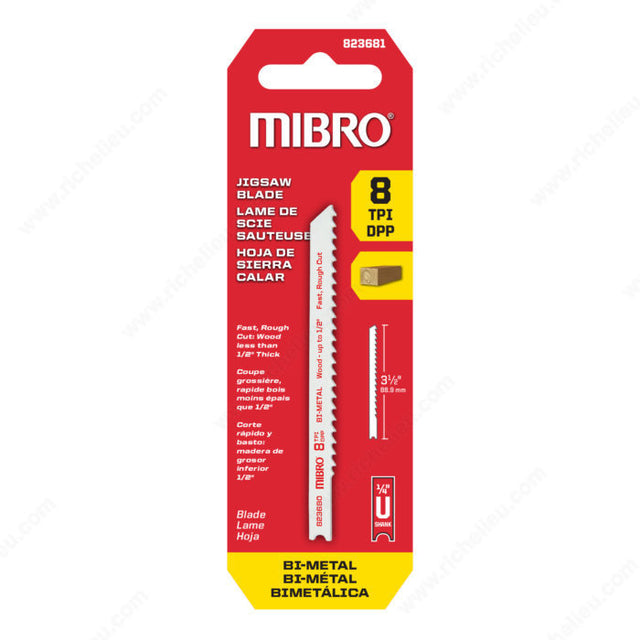 Mibro 823411 Bi-Metal Jigsaw Blade for Wood, 10, Clean